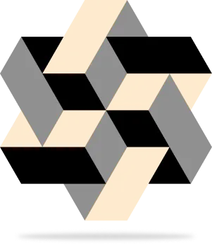 Interwoven geometric ribbon representing a completed biweekly report
